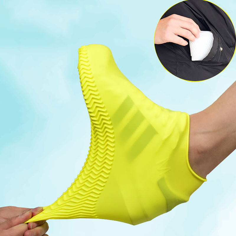 Shoe Cover Rain-proof Cover Reusable Silicone Waterproof For Adults Kids LED4 