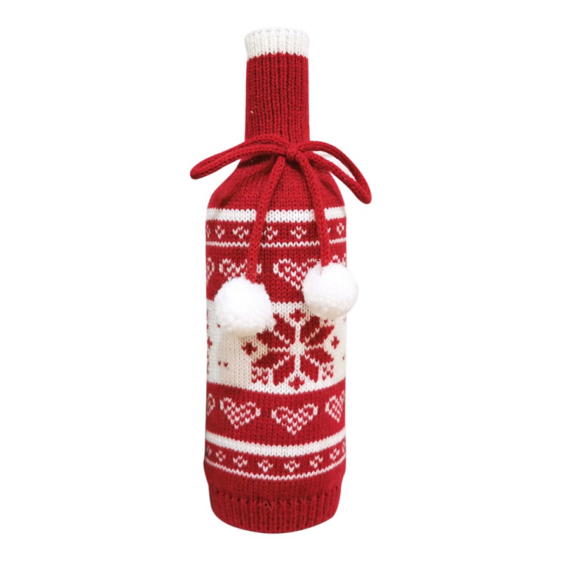 Wine Bottle Cover Bags Snowman Santa Claus Christmas Sequins Gift Decor R6H6 