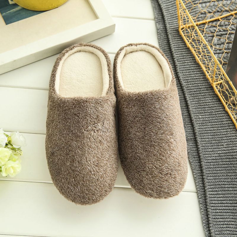 Anti-slip Shoes Soft Warm Cotton Sandal Home Indoor Man For Women's Slipper A8V2