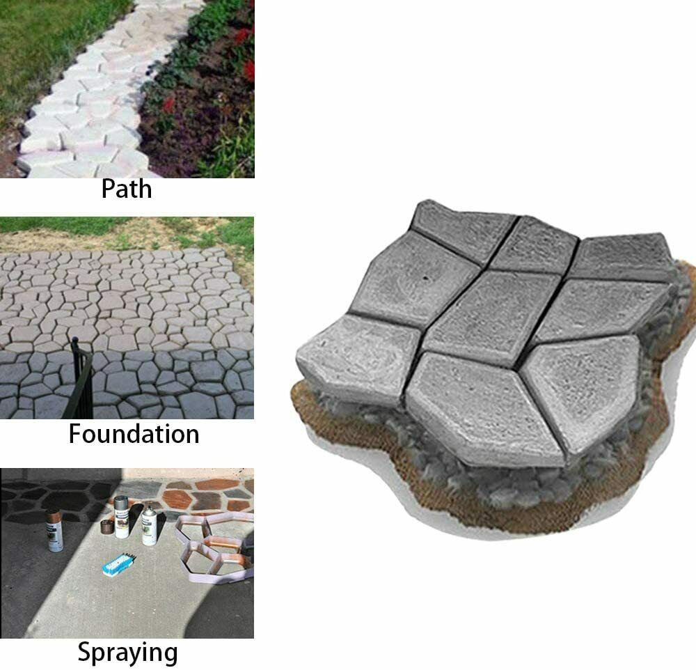 Garden Pavement Mold Paving Reusable Concrete Stone Path Walk Maker